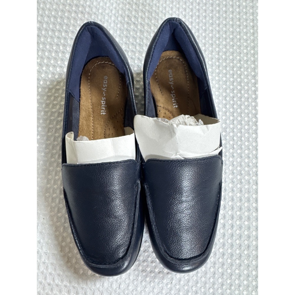 Easy Spirit Abide Loafers Women 5.5W Slip On Navy Blue Comfort NWOB